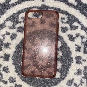 iphone 8plus sparkly pink speck phone case.